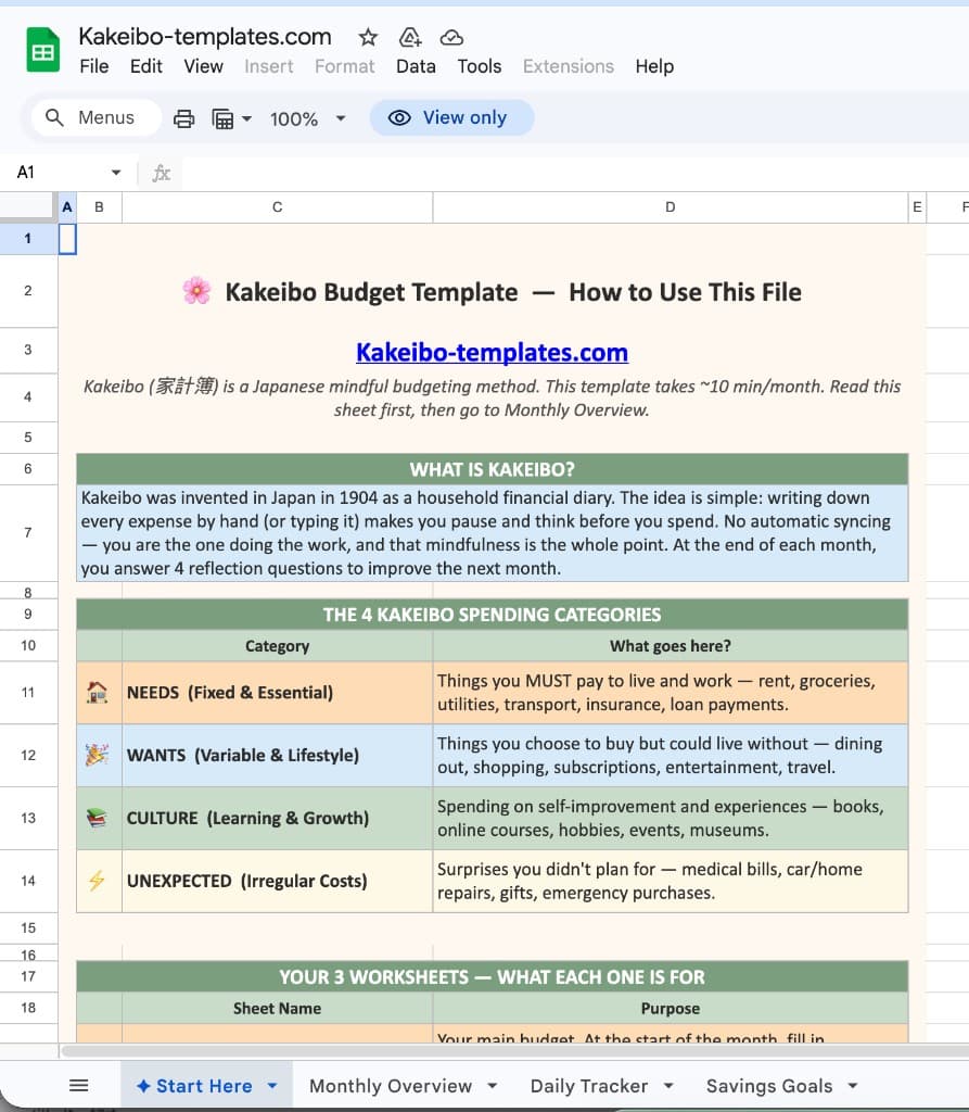 Kakeibo GoodNotes Planner preview